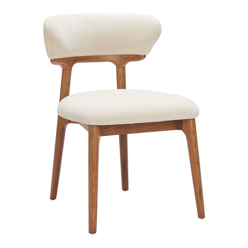 Cedar Dining Chair (Set of 2) White & Walnut. Picture 10