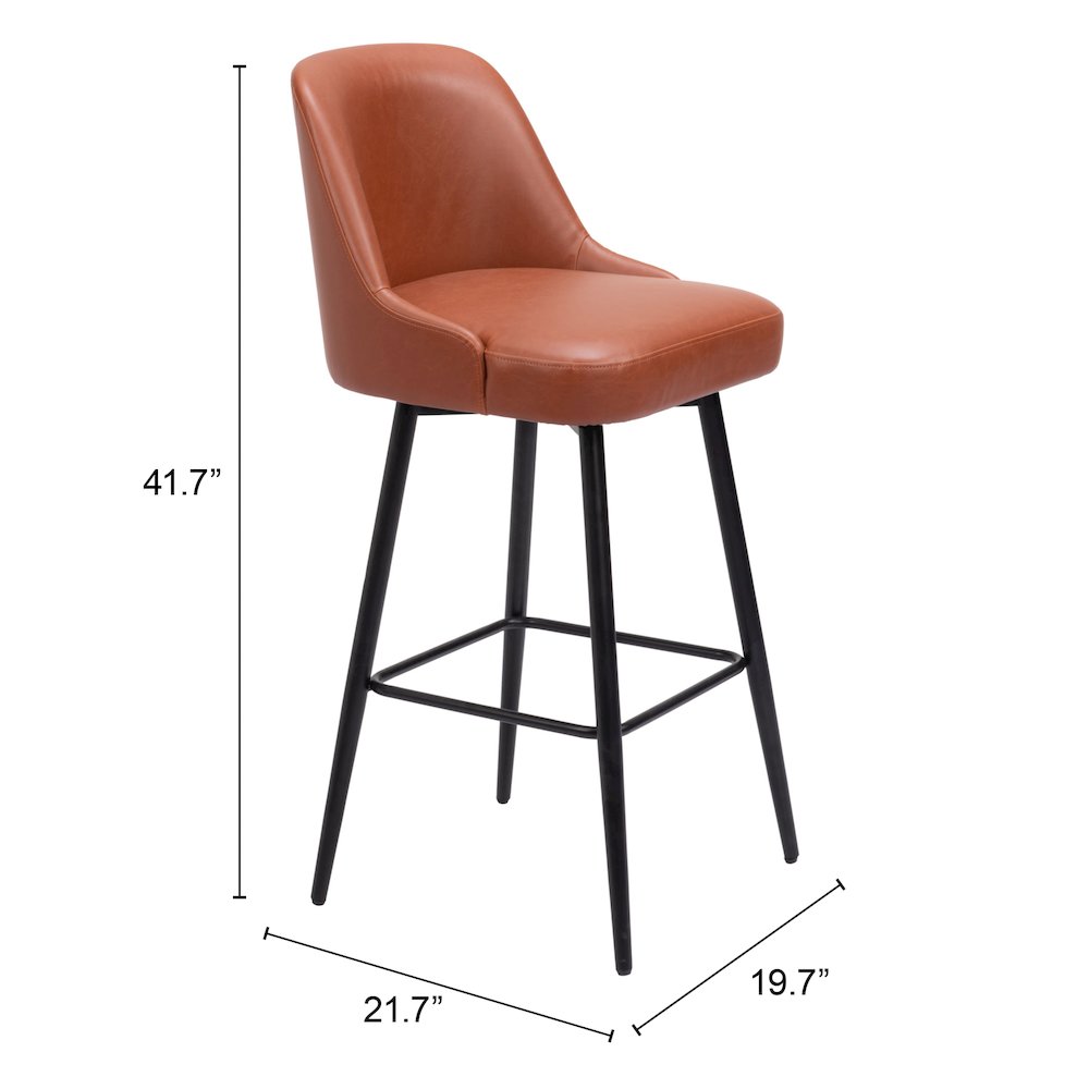 Keppel Swivel Barstool Brown. Picture 7