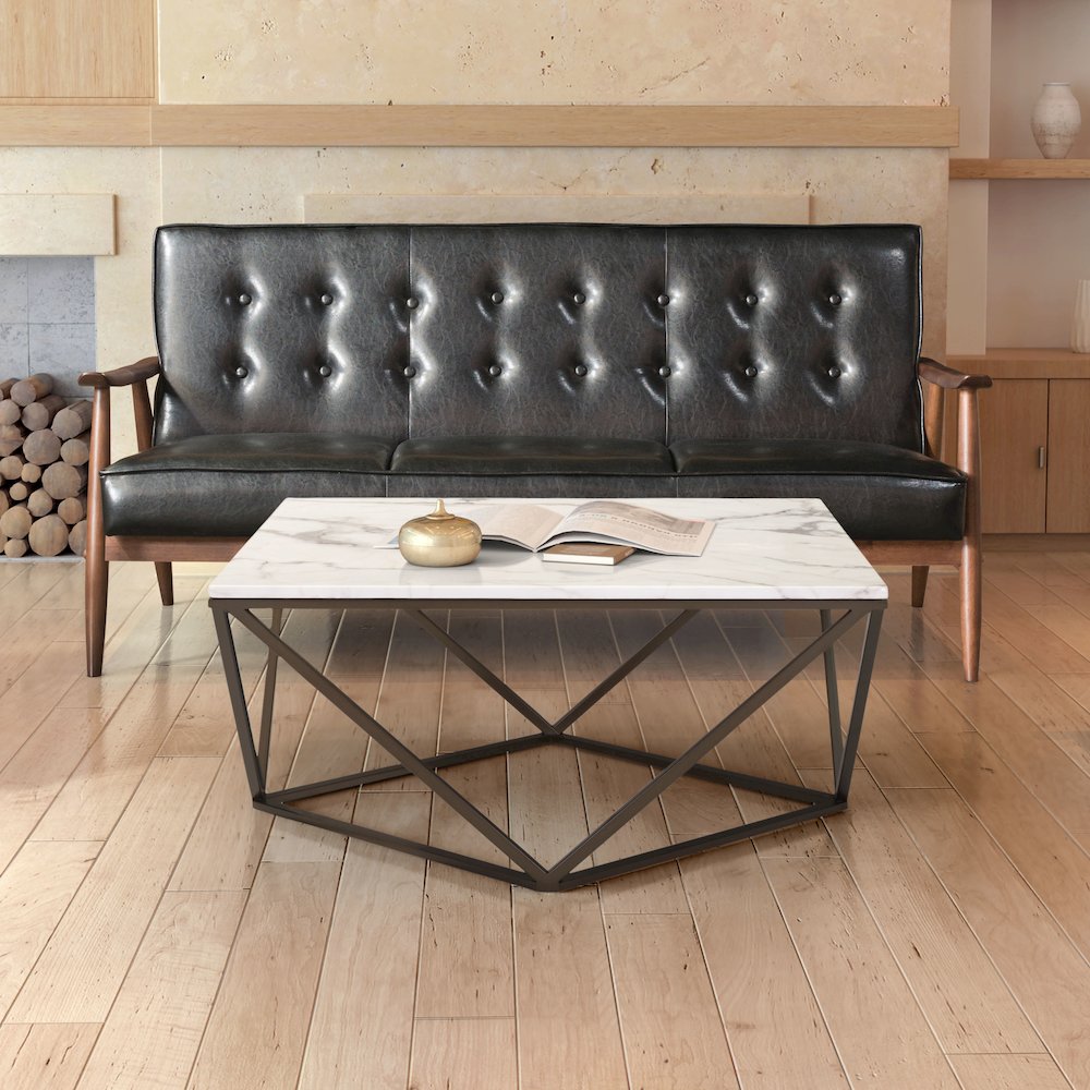 Tintern Coffee Table White & Antique Bronze. Picture 7