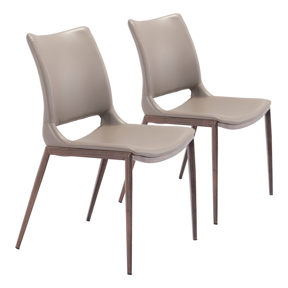 Ace Dining Chair (Set of 2) Brown & Walnut. Picture 6