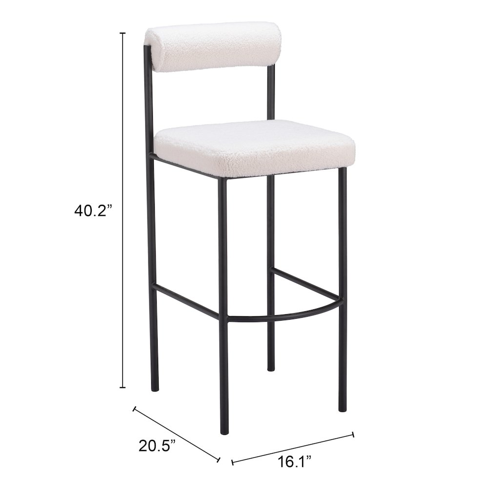 Livorno Barstool (Set of 2) Ivory. Picture 7