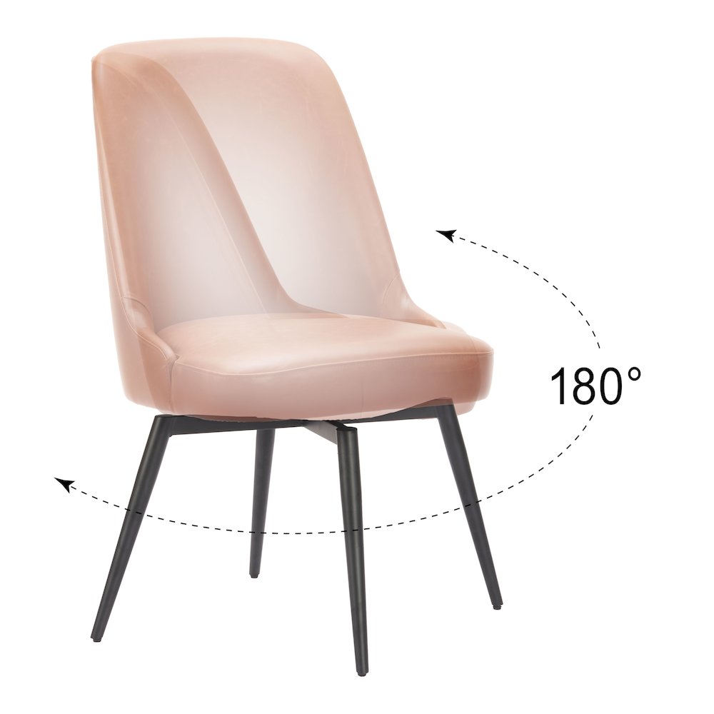 Keppel Swivel Dining Chair (Set of 2) Brown. Picture 9