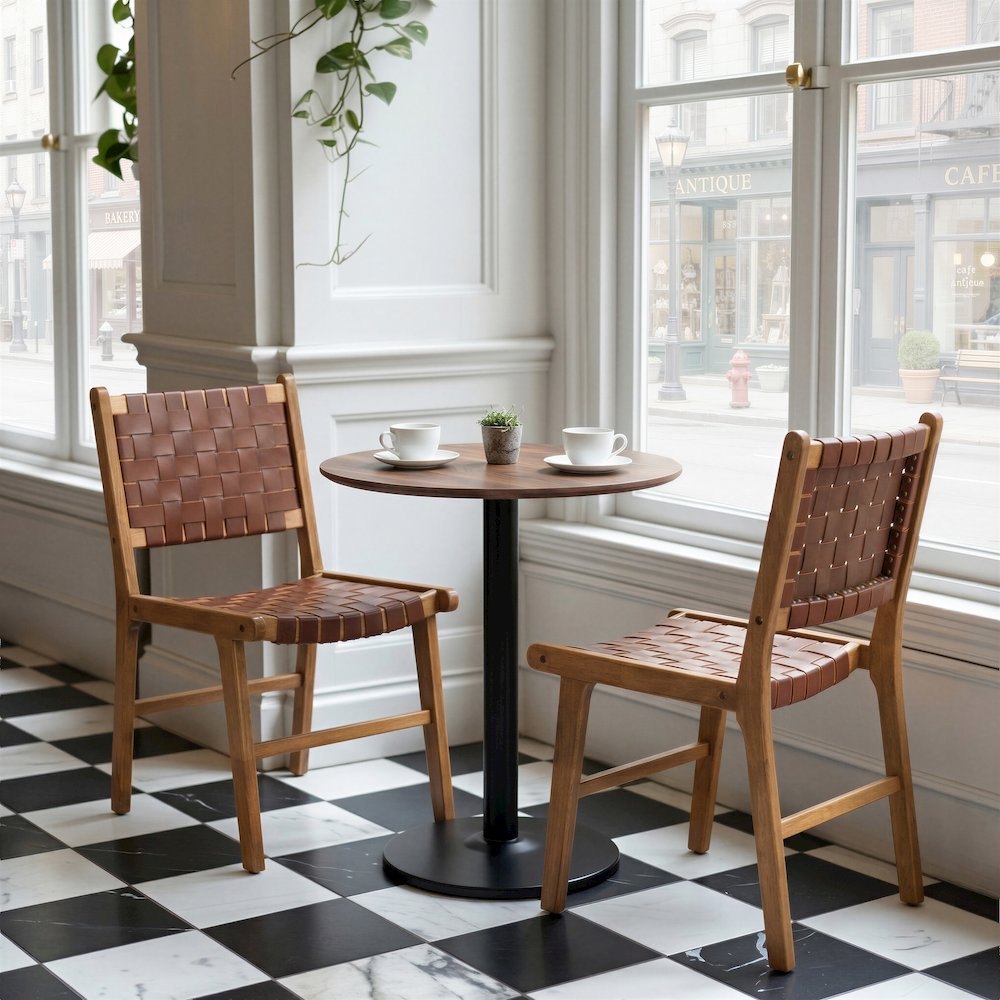 Feder Dining Chair (Set of 2) Brown. Picture 4