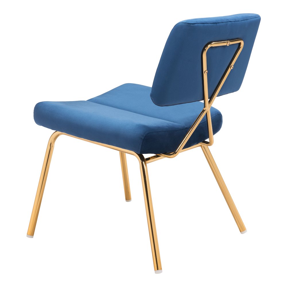 Nicole Accent Chair (Set of 2) Blue & Gold. Picture 5