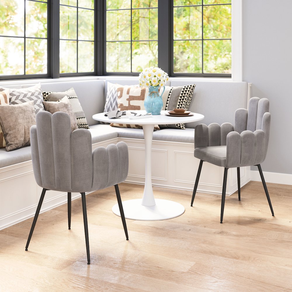 Noosa Dining Chair (Set of 2) Gray. Picture 9