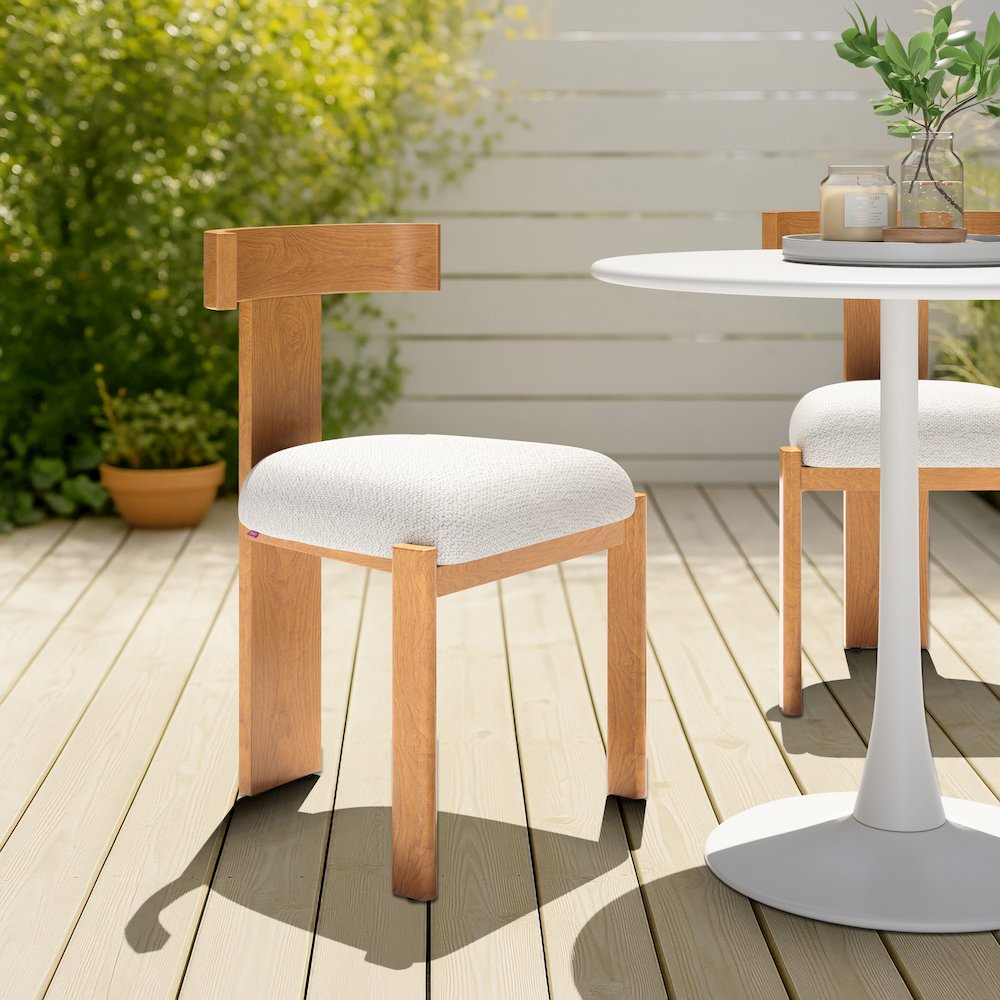 Tiana Dining Chair Natural & Beige. Picture 8