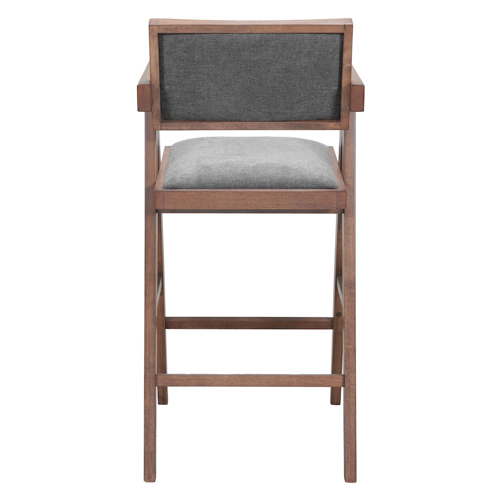 Delhi Barstool (Set of 2) Gray & Walnut. Picture 4