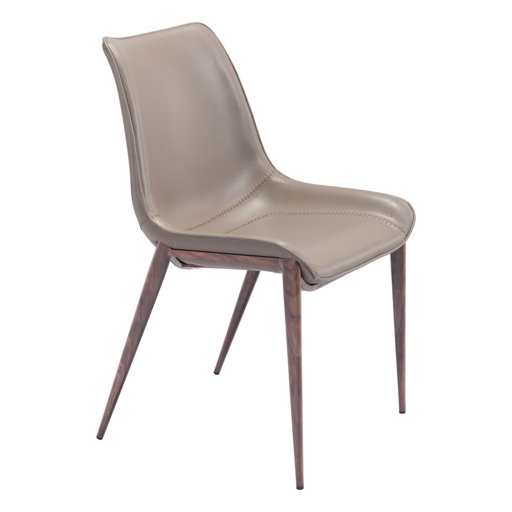 Magnus Dining Chair (Set of 2) Brown & Walnut. Picture 1