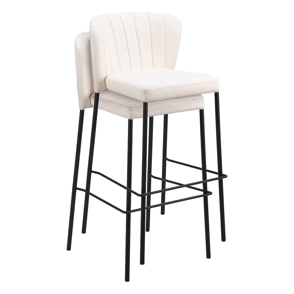 Linz Barstool (Set of 2) Cream. Picture 10