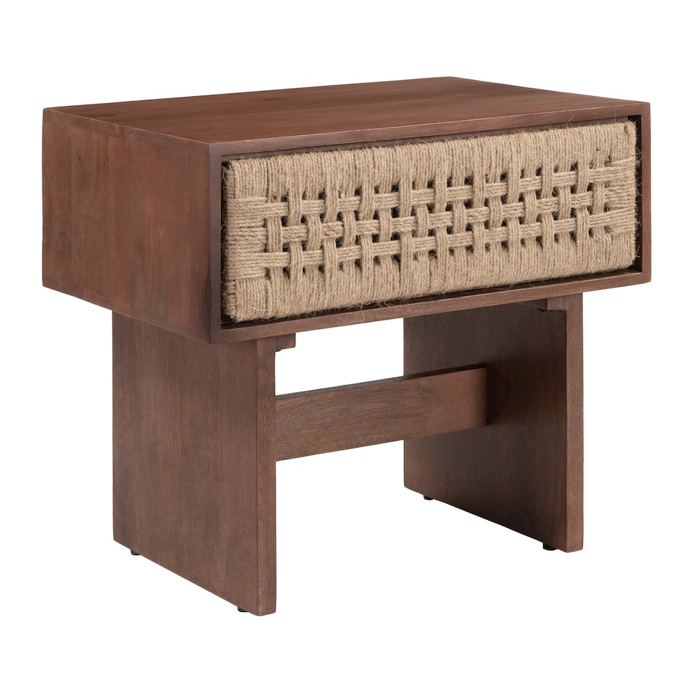 Amaria Nightstand Natural & Walnut. Picture 1
