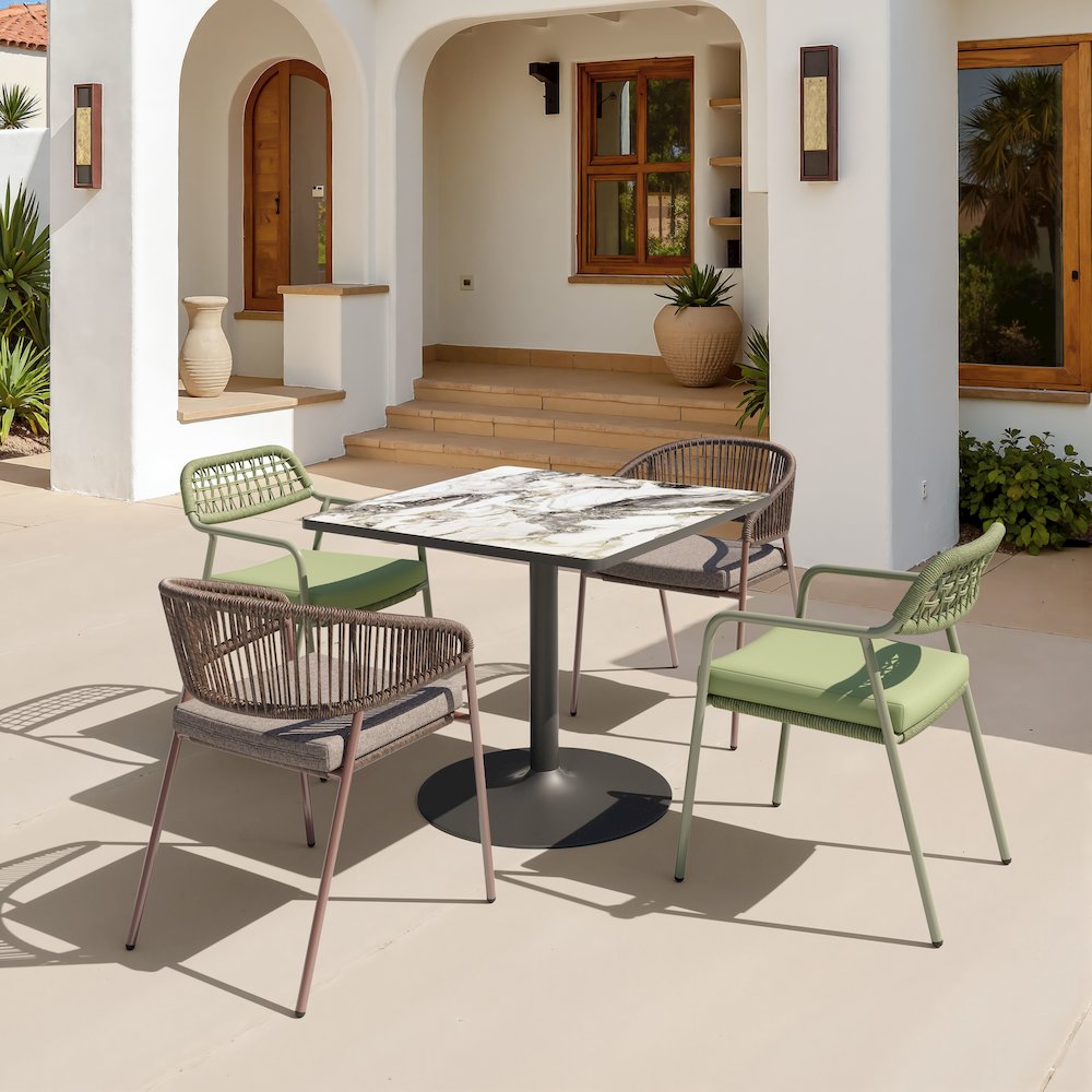 Caliza Dining Table Gray & Black. Picture 2