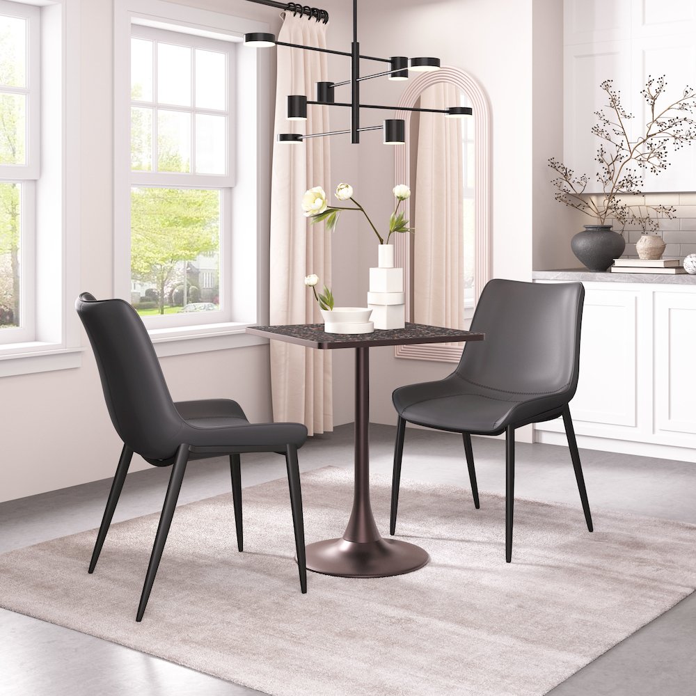 Magnus Dining Chair (Set of 2) Black. Picture 7