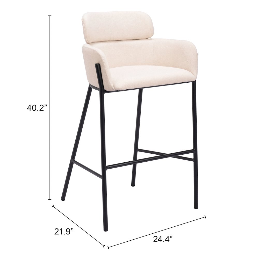 Bremor Barstool Beige. Picture 7