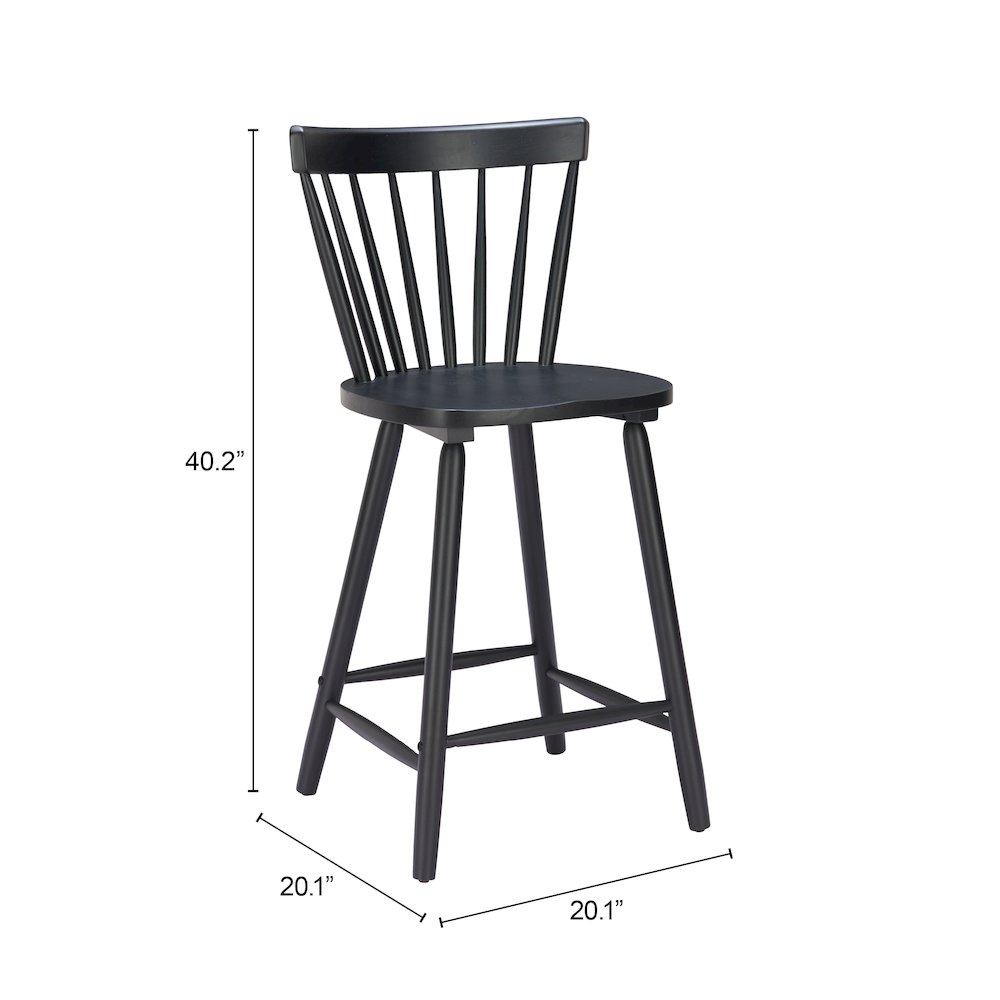 Tyce Counter Stool (Set of 2) Black. Picture 7