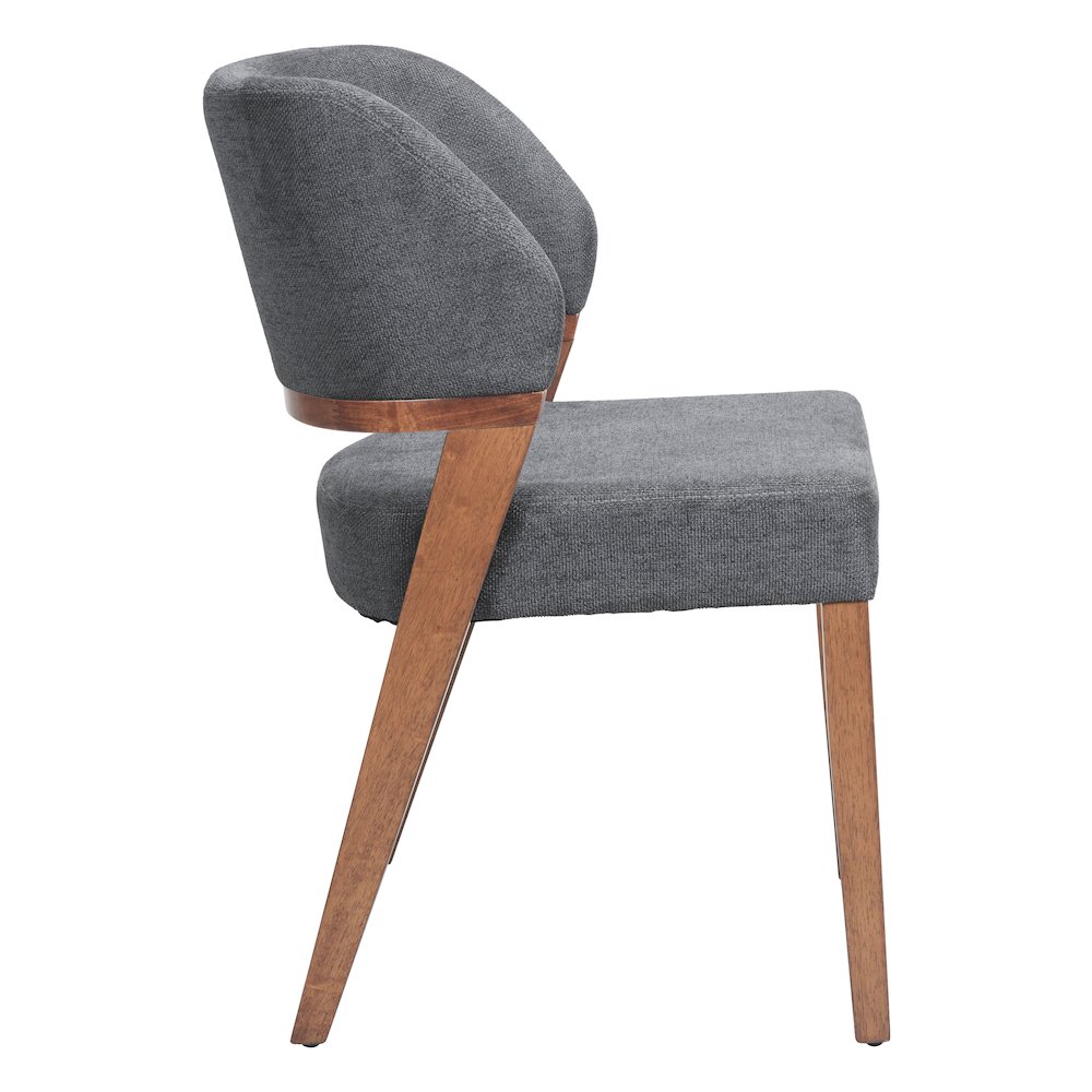 Sunobu Dining Chair (Set of 2) Azure Gray & Walnut. Picture 2