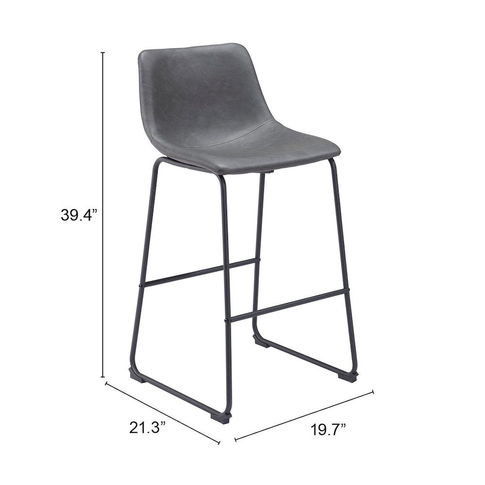 Smart Barstool (Set of 2) Charcoal. Picture 7