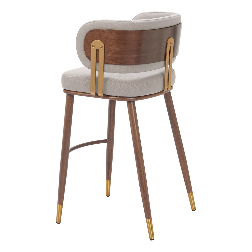 Brew Barstool Beige & Walnut. Picture 5