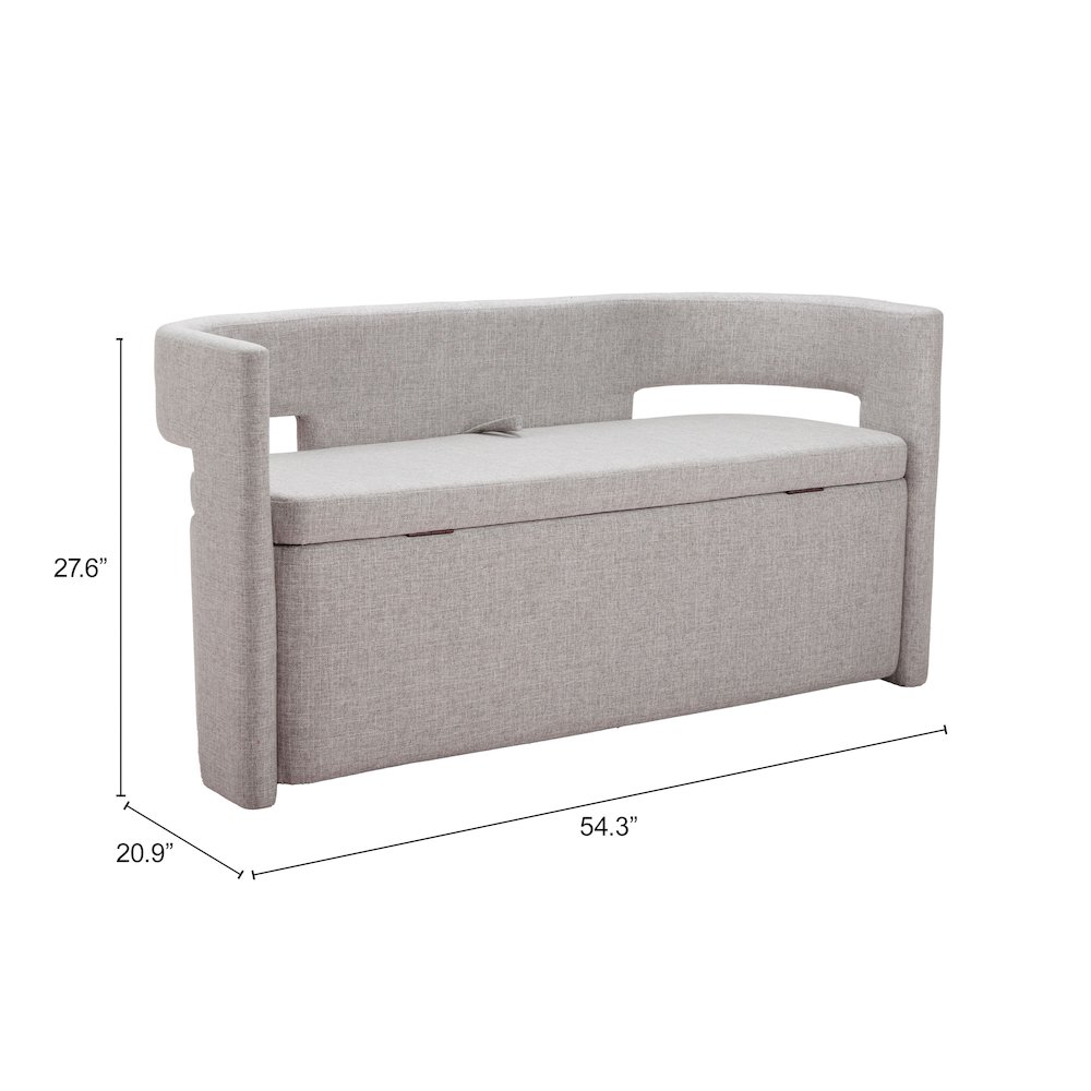 Papua Storage Bench Gray. Picture 7