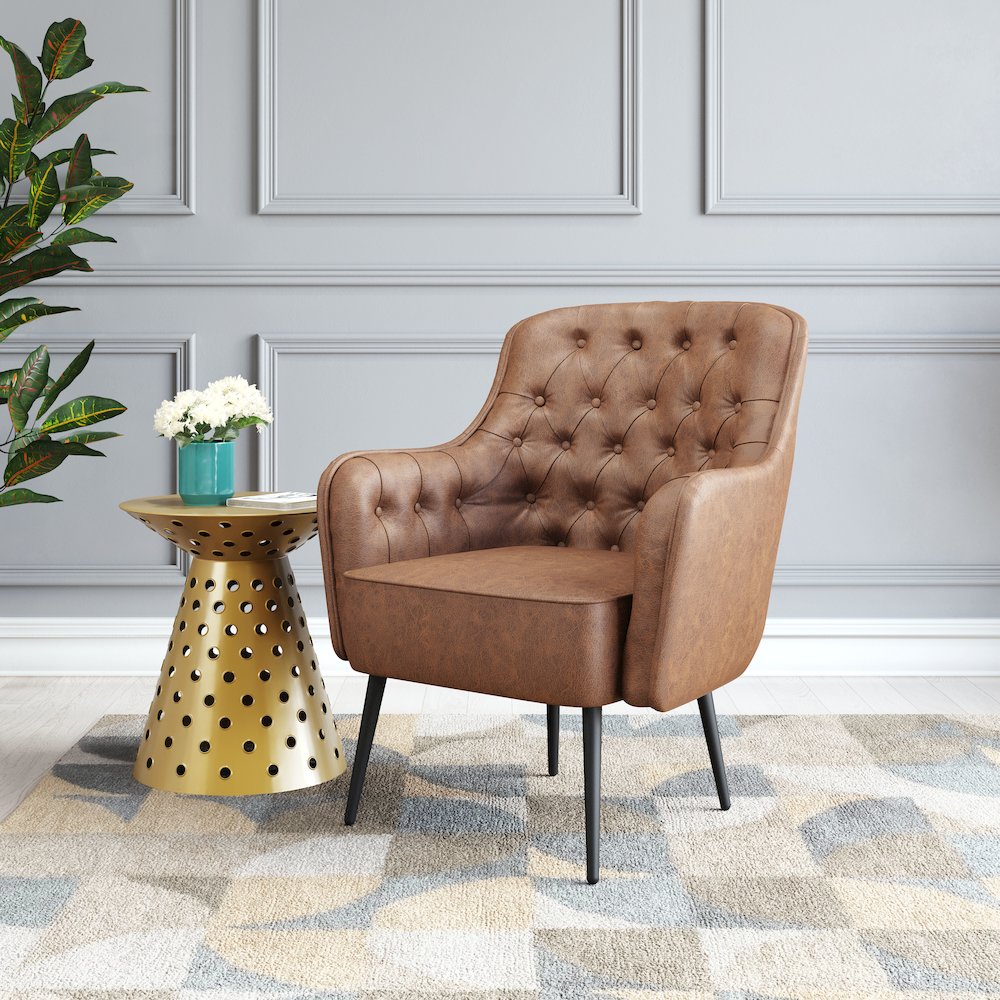 Tasmania Accent Chair Vintage Brown. Picture 8