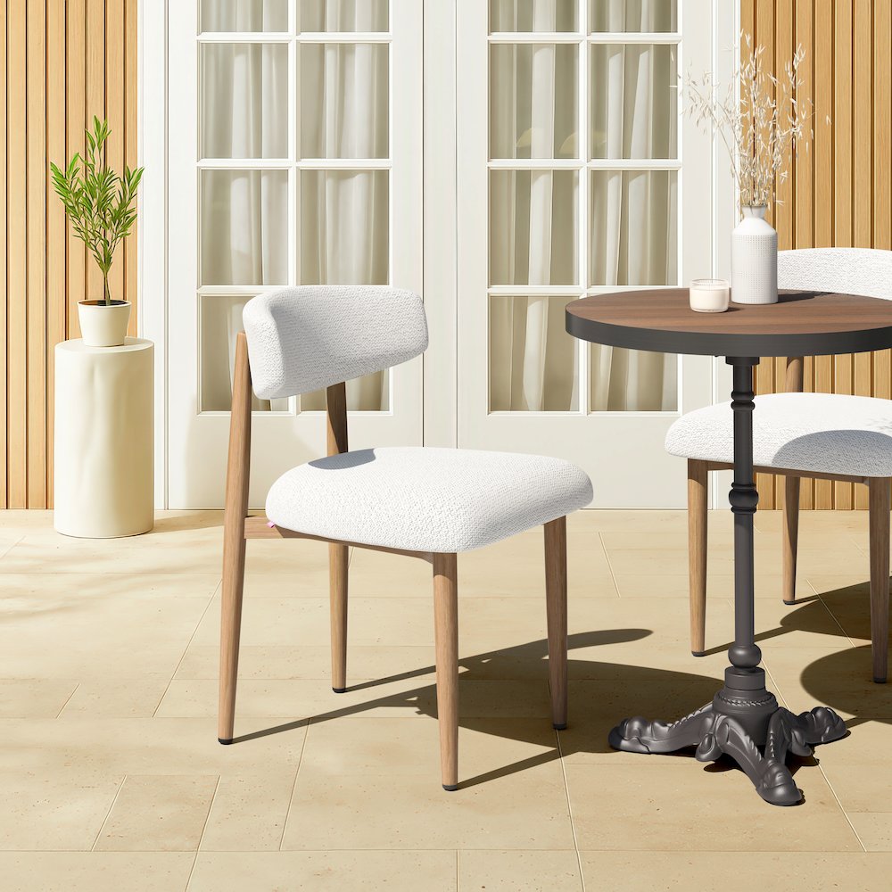 Bege Dining Chair White. Picture 8