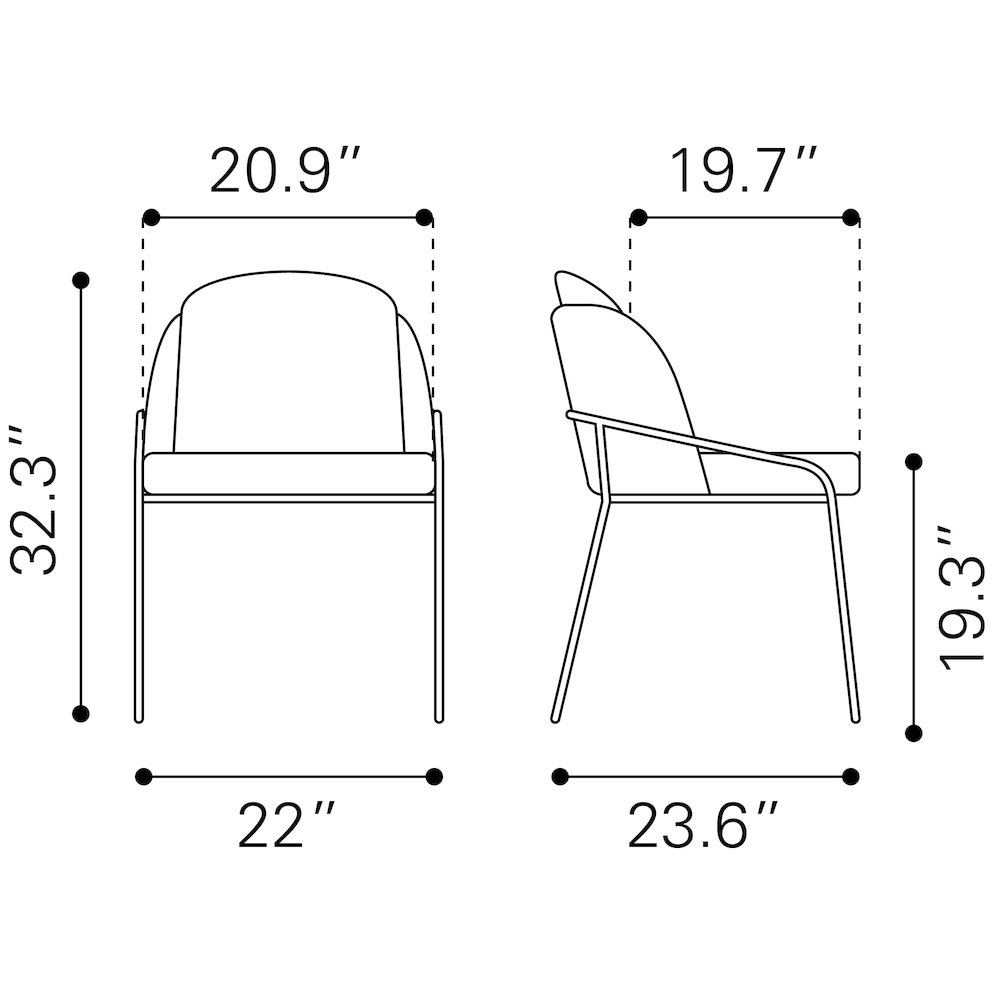 Jambi Dining Chair (Set of 2) Ivory. Picture 10