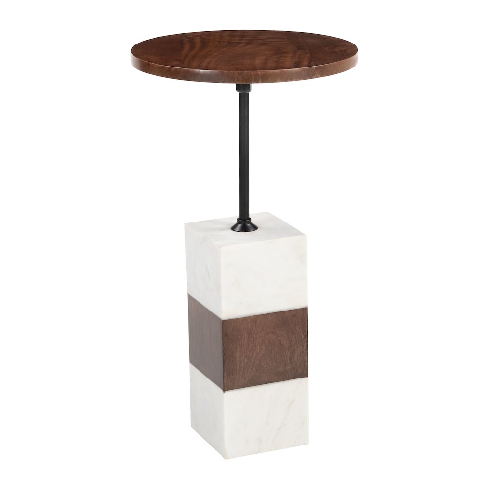 Stuk Side Table Brown & White. Picture 4