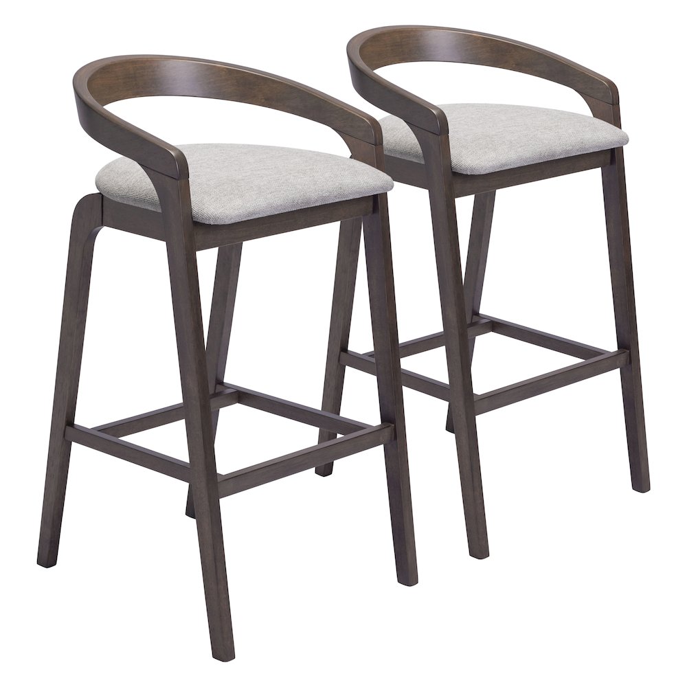 Troy Barstool (Set of 2) Dove Gray & Espresso. Picture 6
