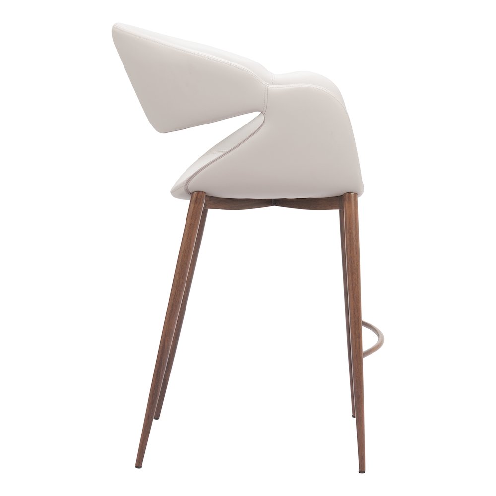 Limay Counter Stool Beige & Walnut. Picture 2