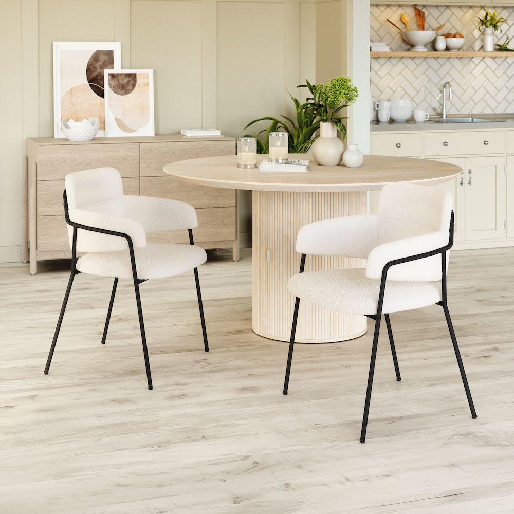 Marcel Dining Chair (Set of 2) Cream. Picture 8