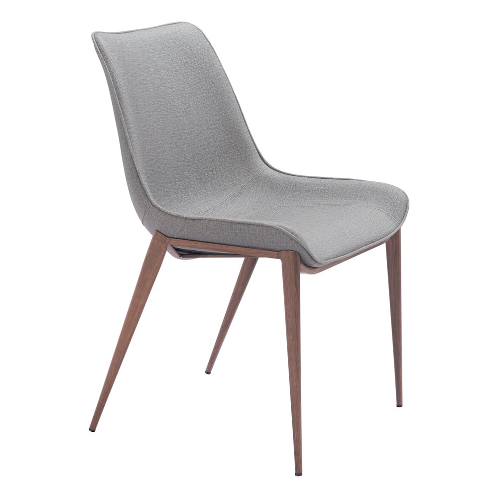 Magnus Dining Chair (Set of 2) Slate Gray & Walnut. Picture 1