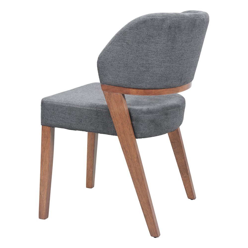 Sunobu Dining Chair (Set of 2) Azure Gray & Walnut. Picture 5