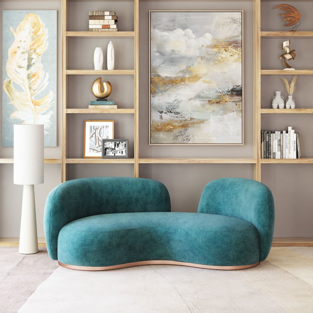 Jamela Sofa Teal. Picture 8