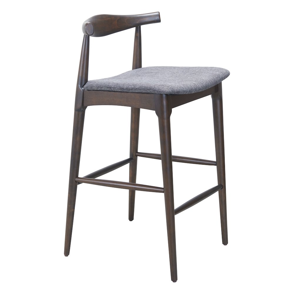 Tuzka Barstool (Set of 2) Gray & Espresso. Picture 1
