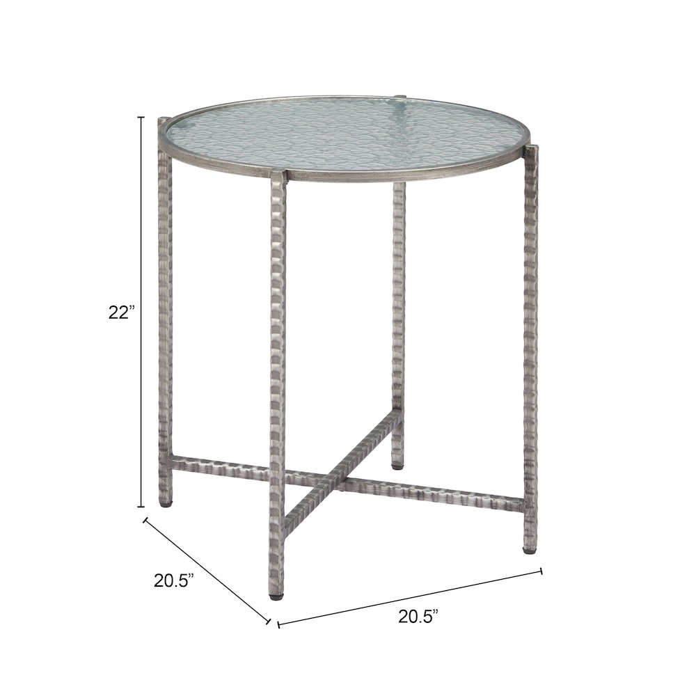 Vetro Side Table Silver. Picture 7