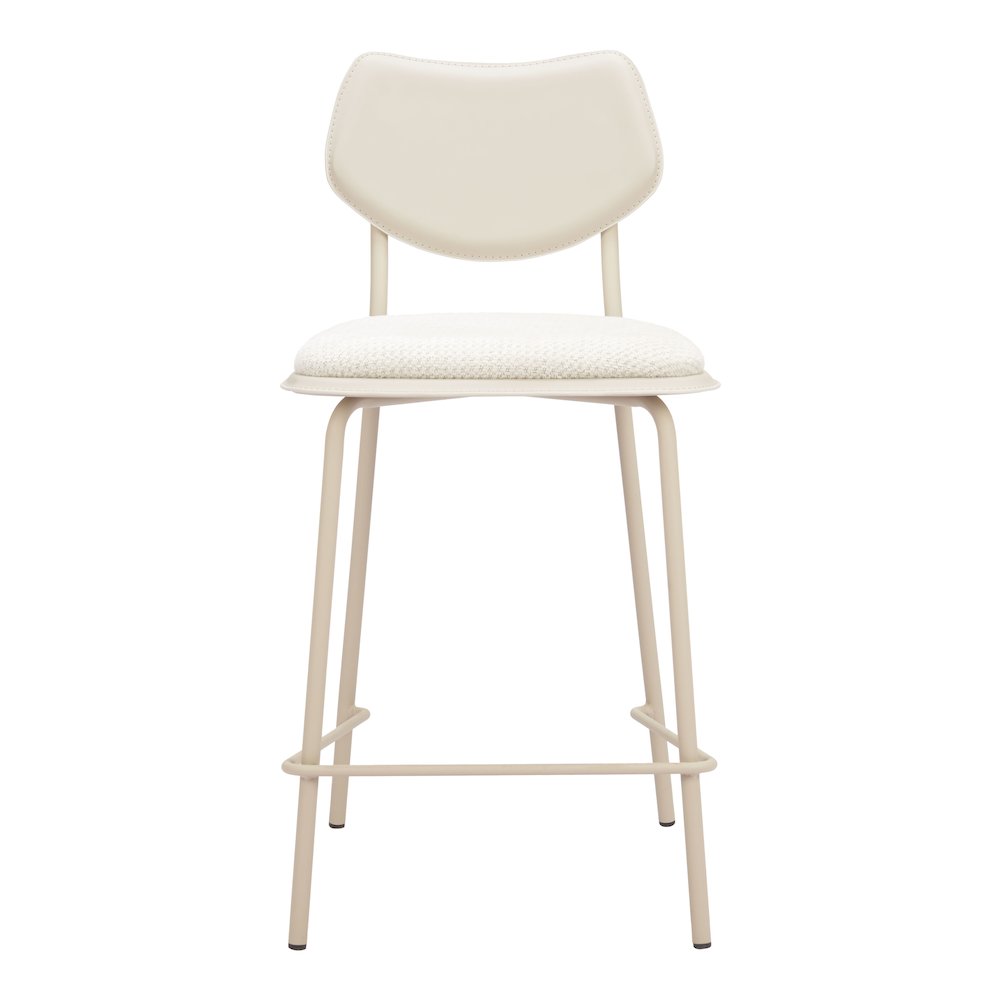 Zeal Counter Stool (Set of 4) Light Gray & Beige. Picture 3