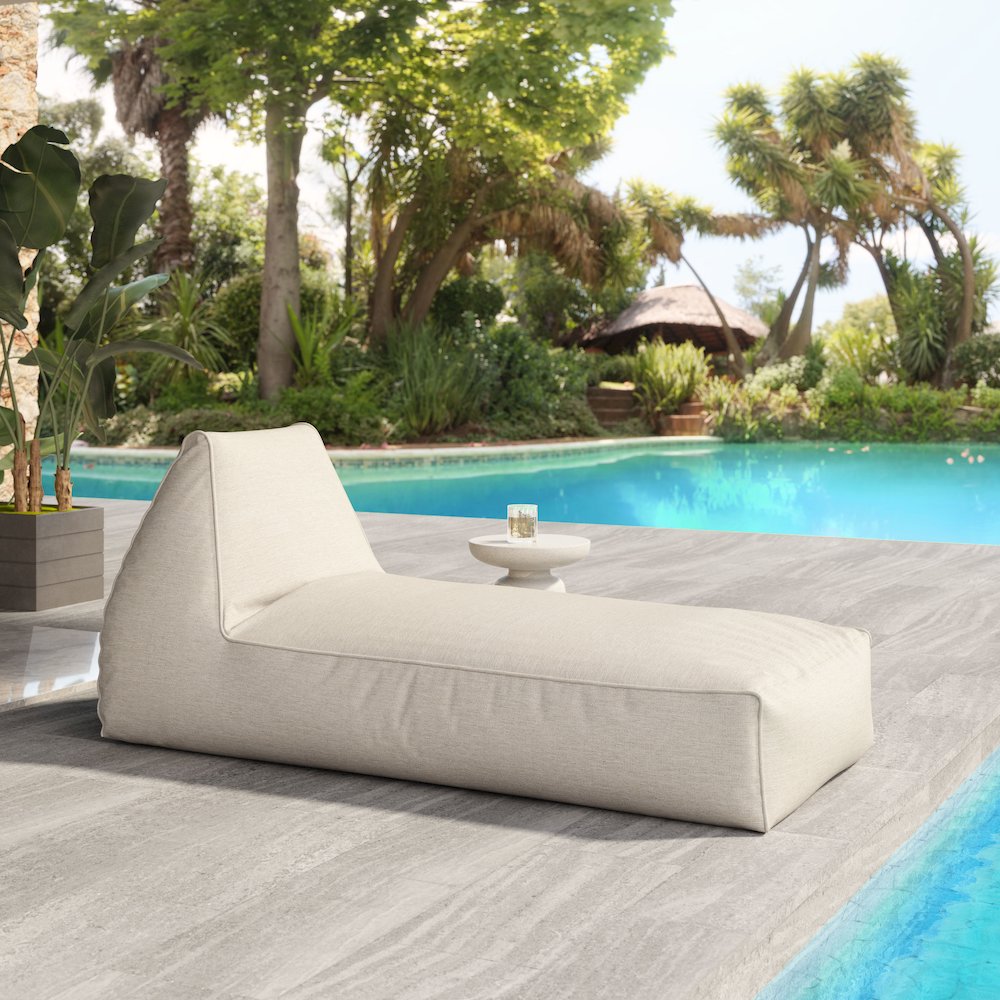 Kalm Chaise Lounge Beige. Picture 8