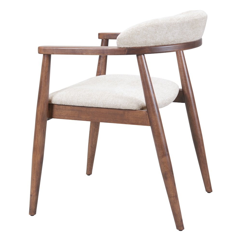 Goka Dining Chair Beige & Walnut. Picture 5