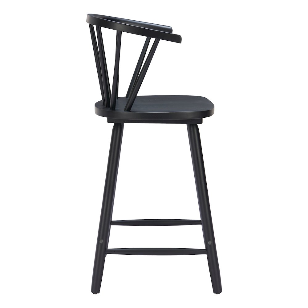 Stenger Counter Stool (Set of 2) Black. Picture 2