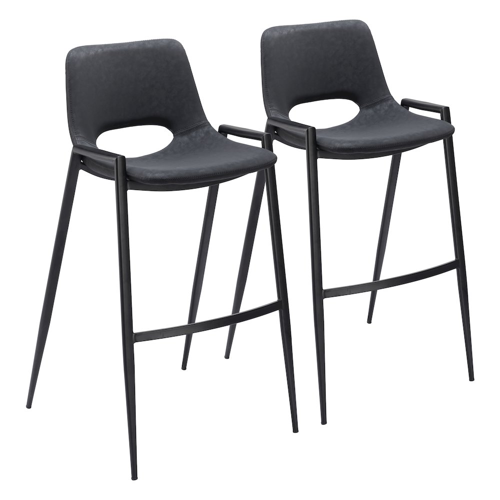 Desi Barstool (Set of 2) Black. Picture 6