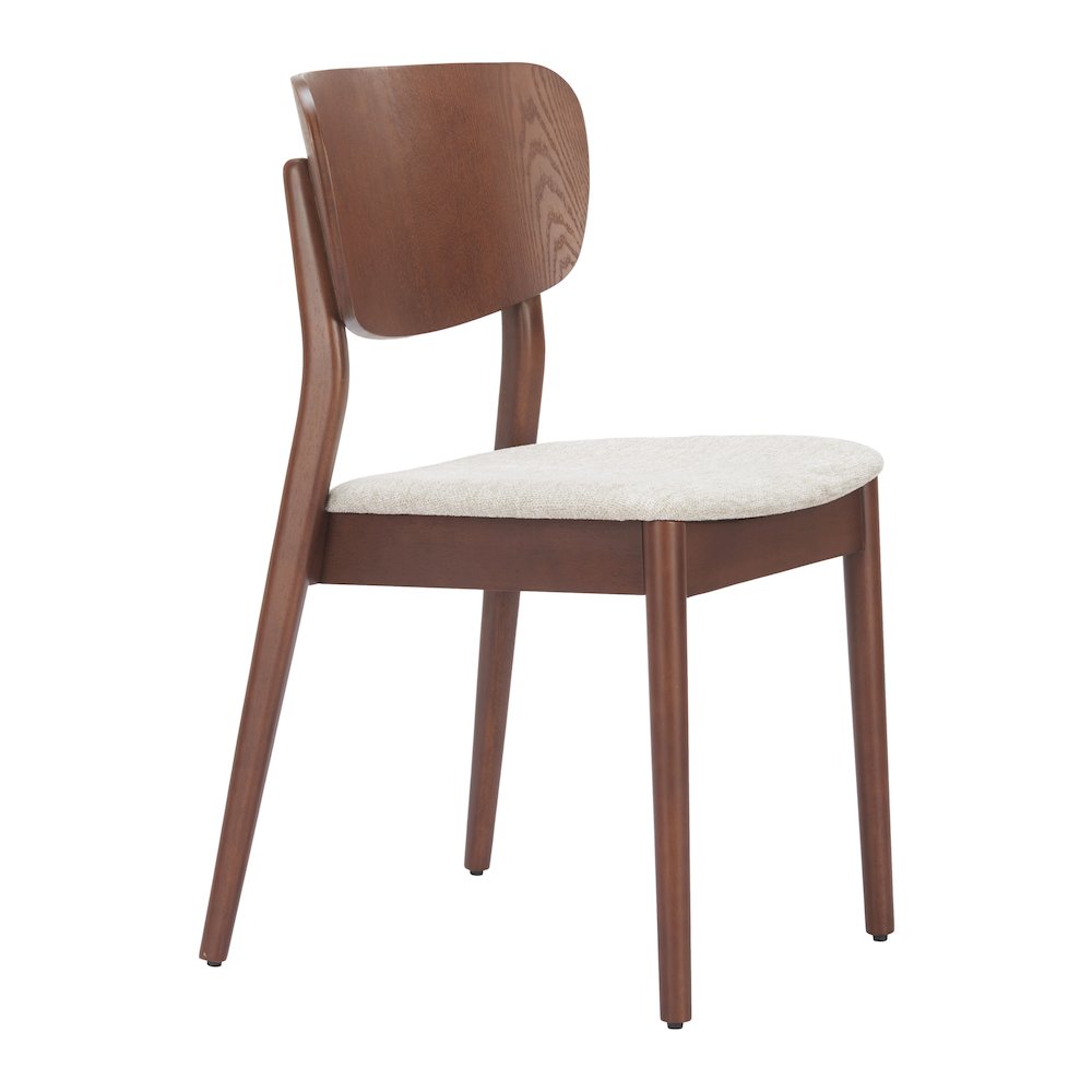 Kellua Dining Chair (Set of 2) Beige & Walnut. Picture 1