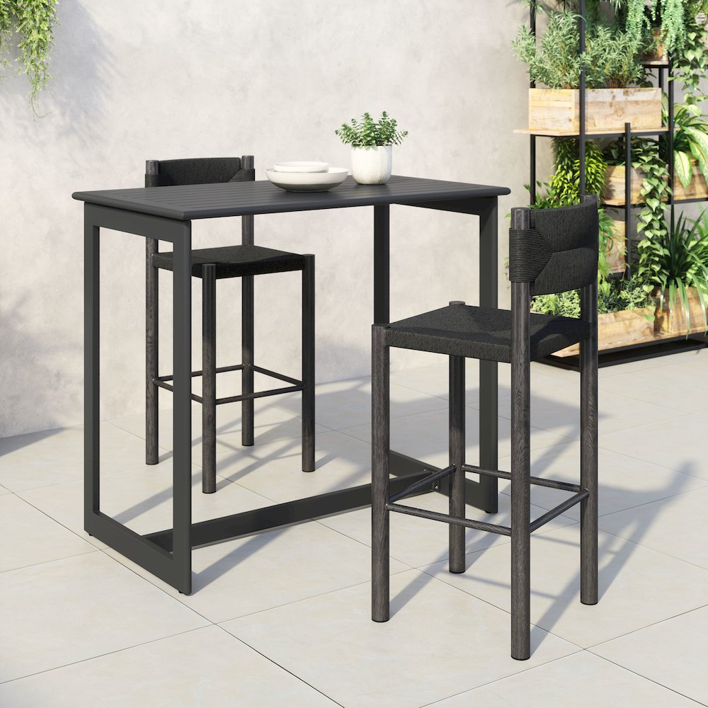 Iska Barstool (Set of 2) Black. Picture 8
