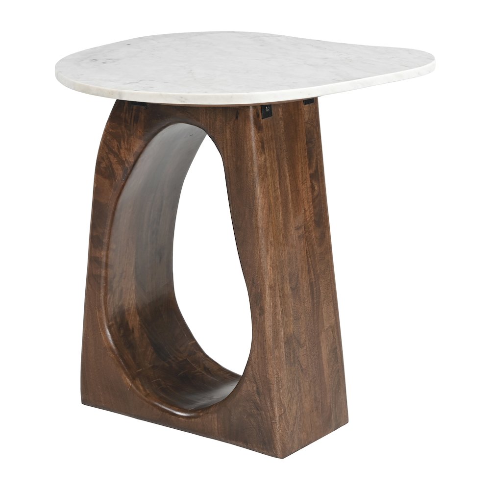 Vara Side Table White & Walnut. Picture 7