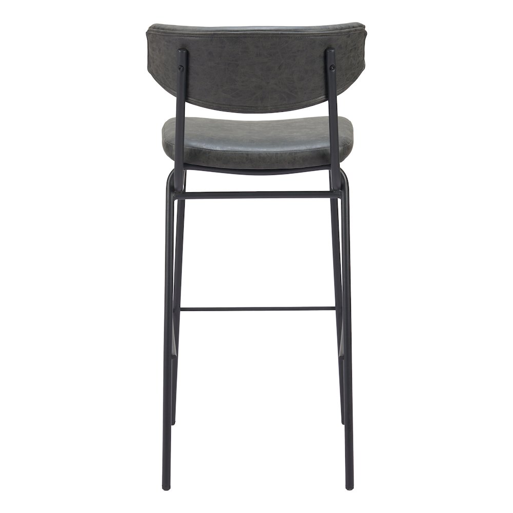 Charon Barstool (Set of 2) Vintage Black. Picture 4