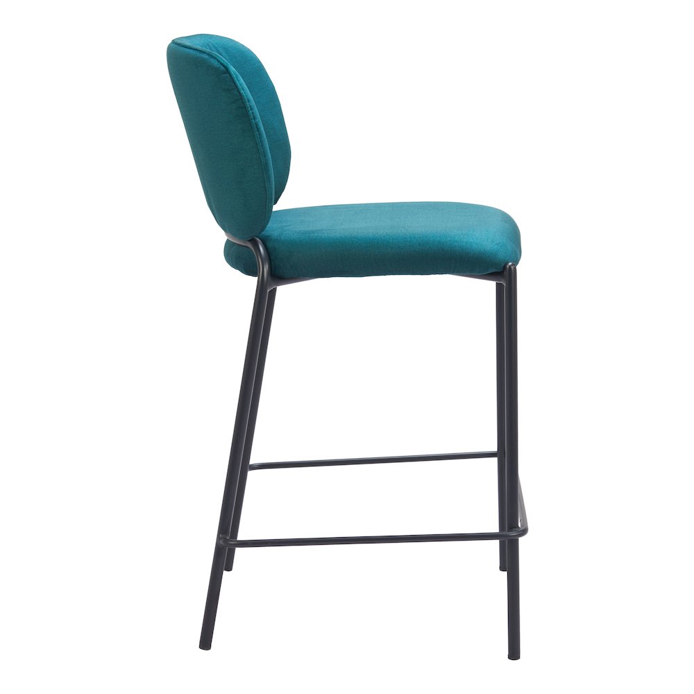 Plat Counter Stool (Set of 2) Green. Picture 2