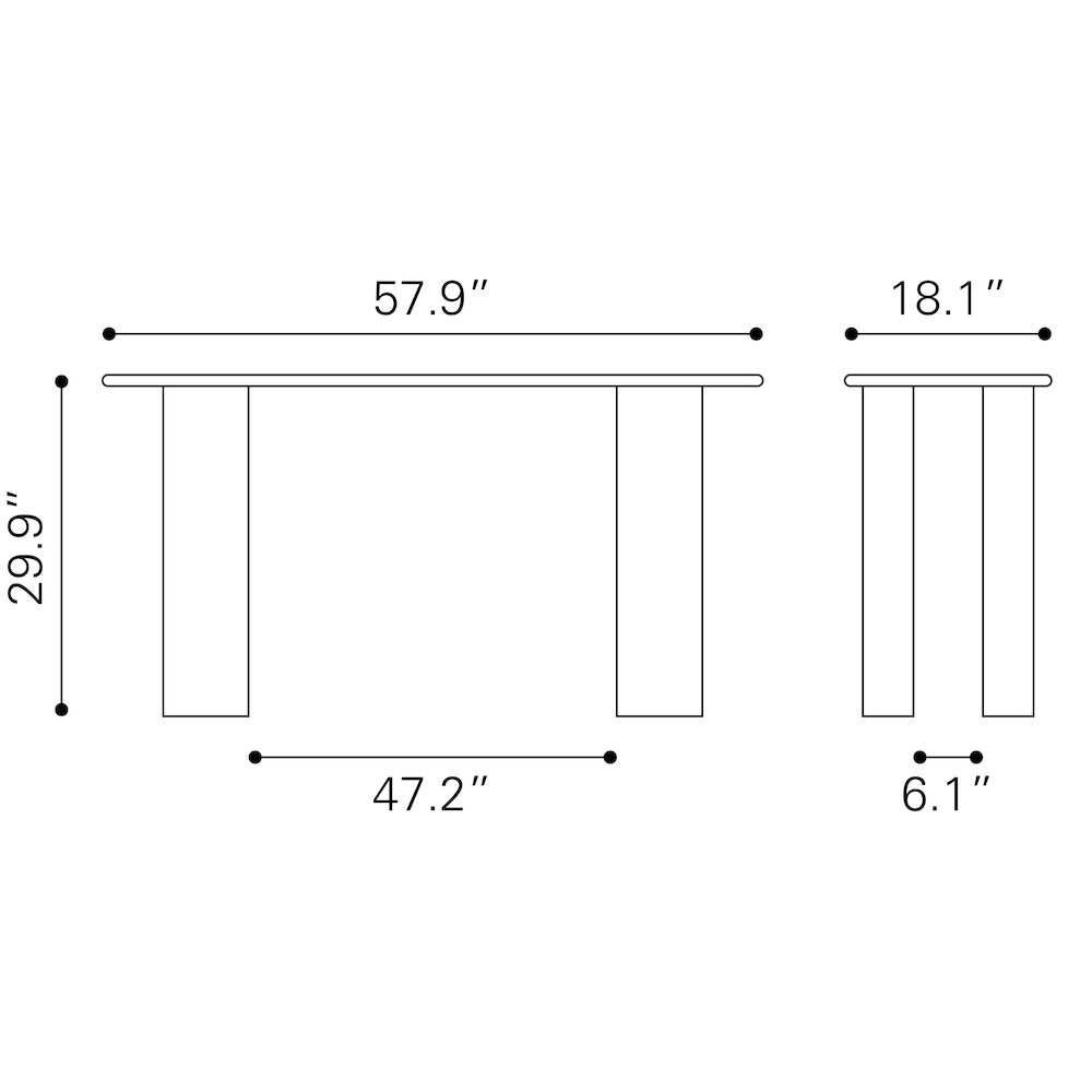 Risan Console Table Whitewashed. Picture 10