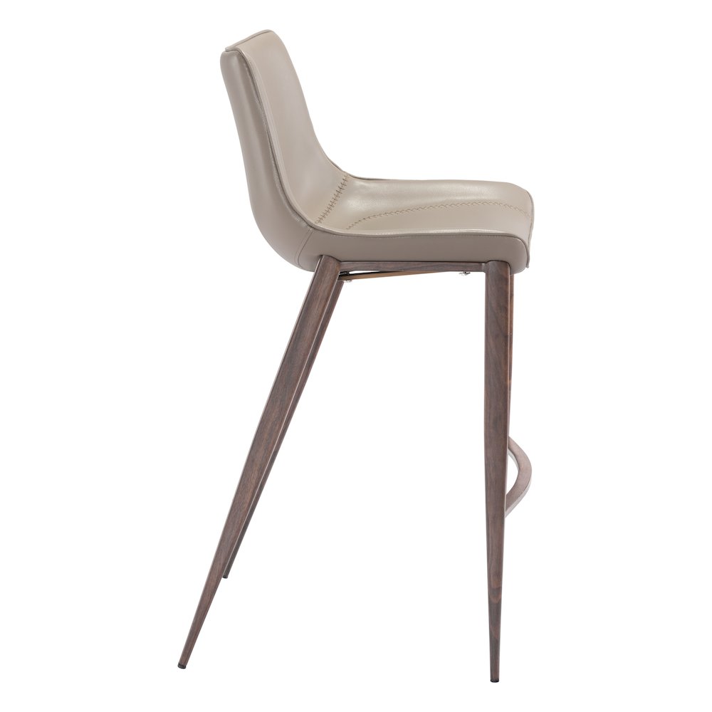 Magnus Barstool (Set of 2) Brown & Walnut. Picture 2