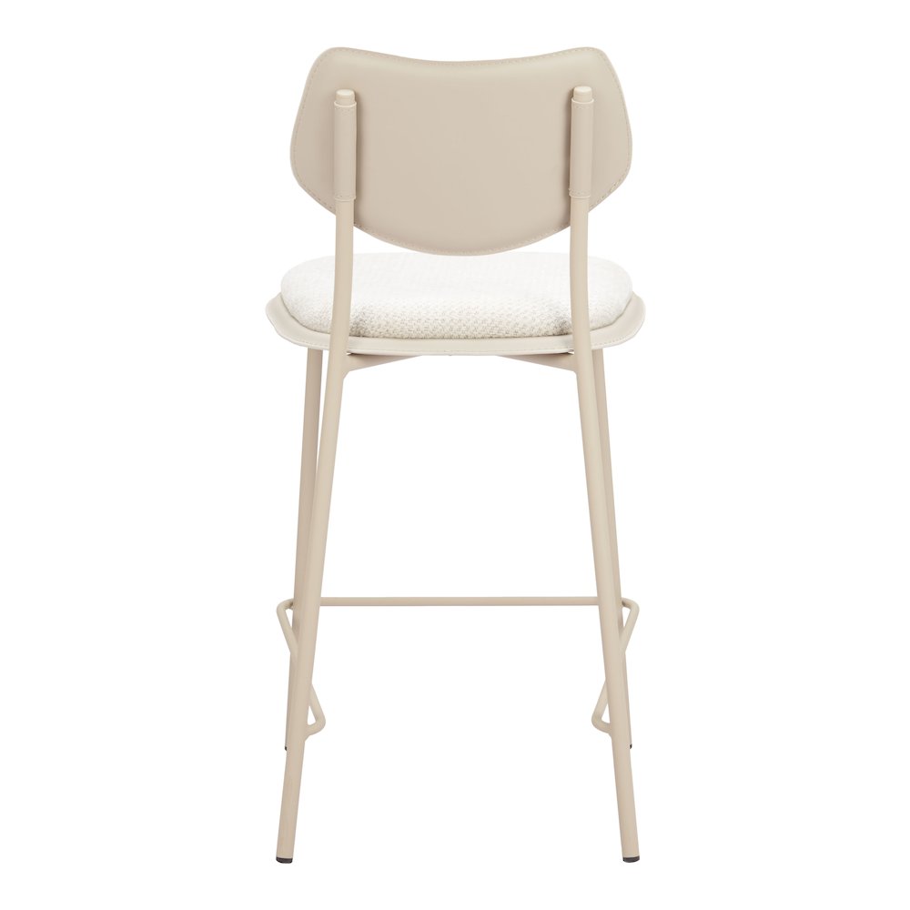 Zeal Counter Stool (Set of 4) Light Gray & Beige. Picture 4