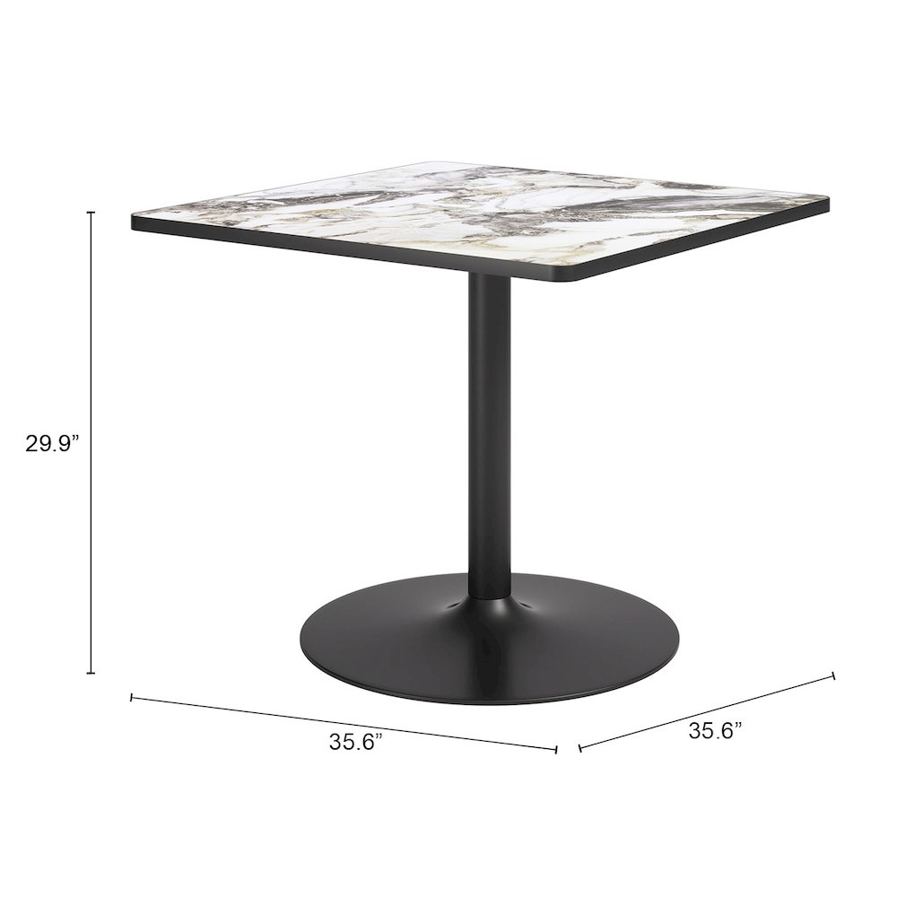 Caliza Dining Table Gray & Black. Picture 9