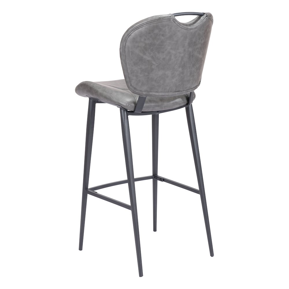Terrence Barstool Vintage Gray. Picture 5