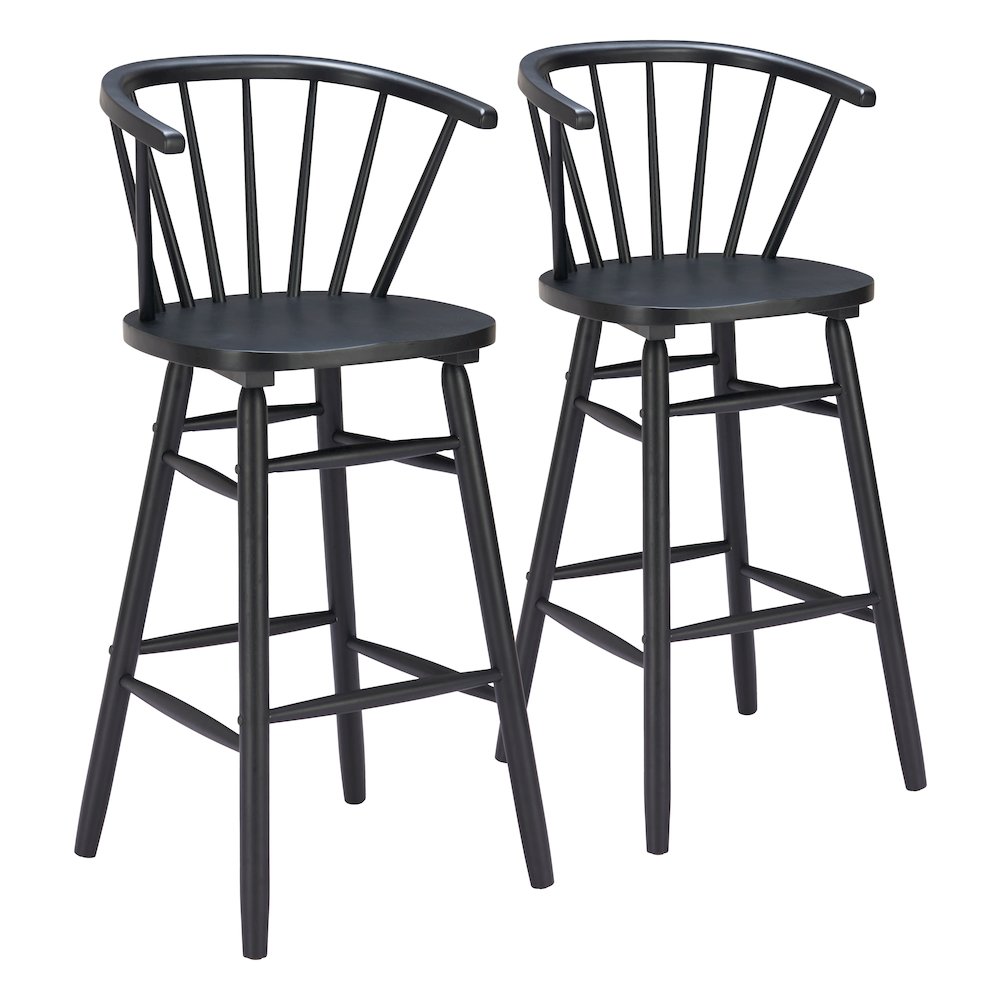 Stenger Barstool (Set of 2) Black. Picture 6